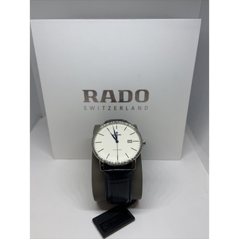 Rado Coupole 763.3876.4 Men's Black Leather Analog Dial Quartz Wrist Watch WAT22 - Picture 2 of 12